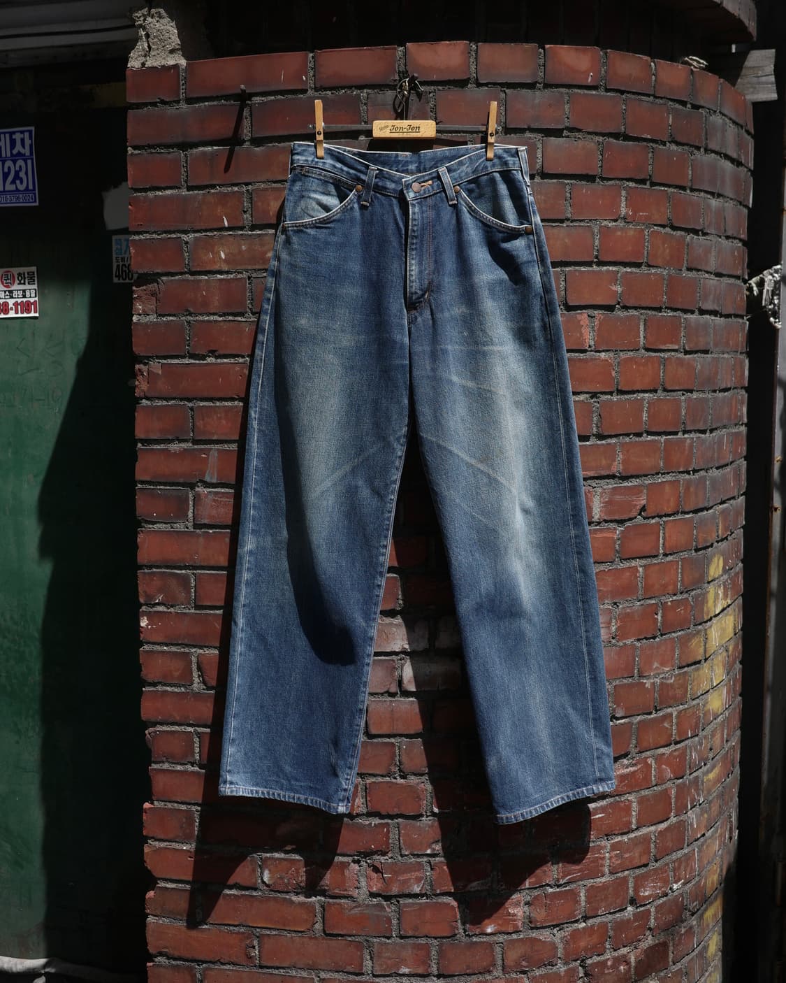 90’s japan Wrangler 와이드 셀비지 데님 팬츠 상품이미지1