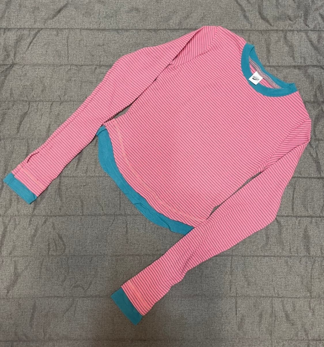 파르티멘토우먼 스트라이프 더블 레이어드 LS 티 상품이미지3