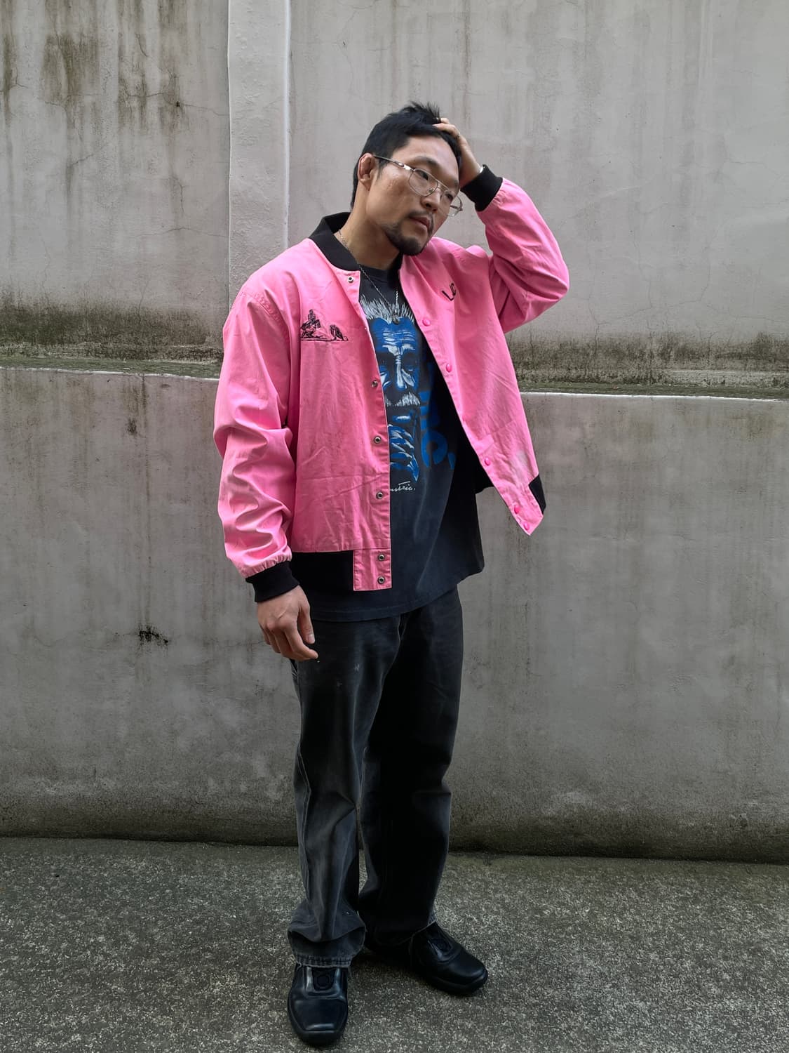 80-90s Wrangler pink bomber jacket 상품이미지3