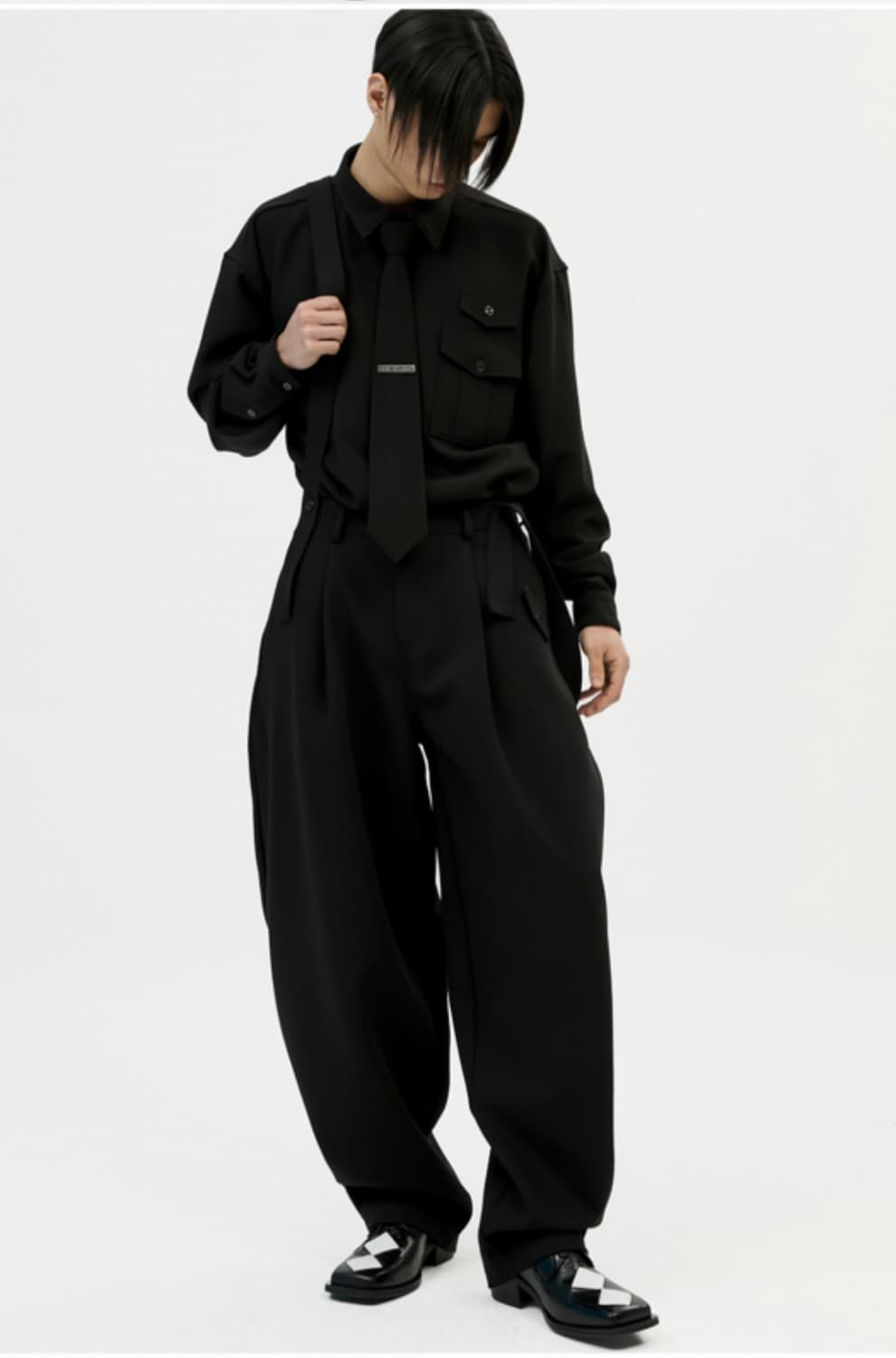 suspender balloon pants(black) 상품이미지2