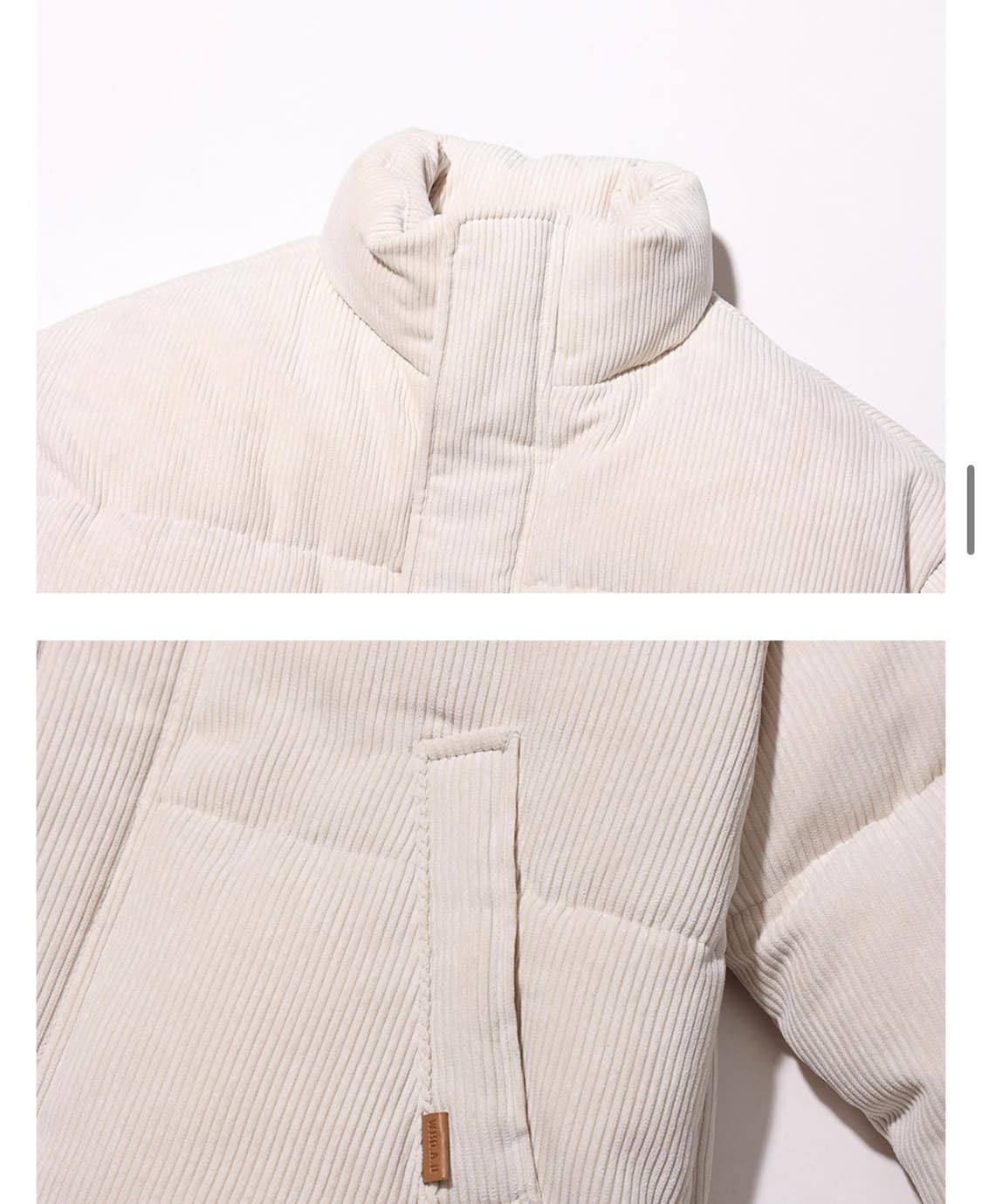 후아유 코듀로이 숏푸퍼(아이보리) 상품이미지3
