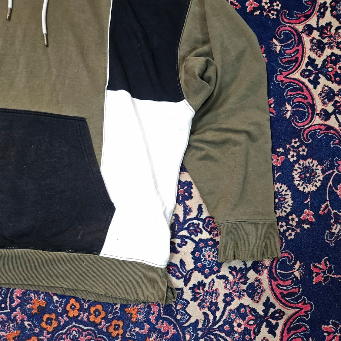 반스(Vans) 빈티지 카키 워시드 멀티컬러 후드 L size 상품이미지4