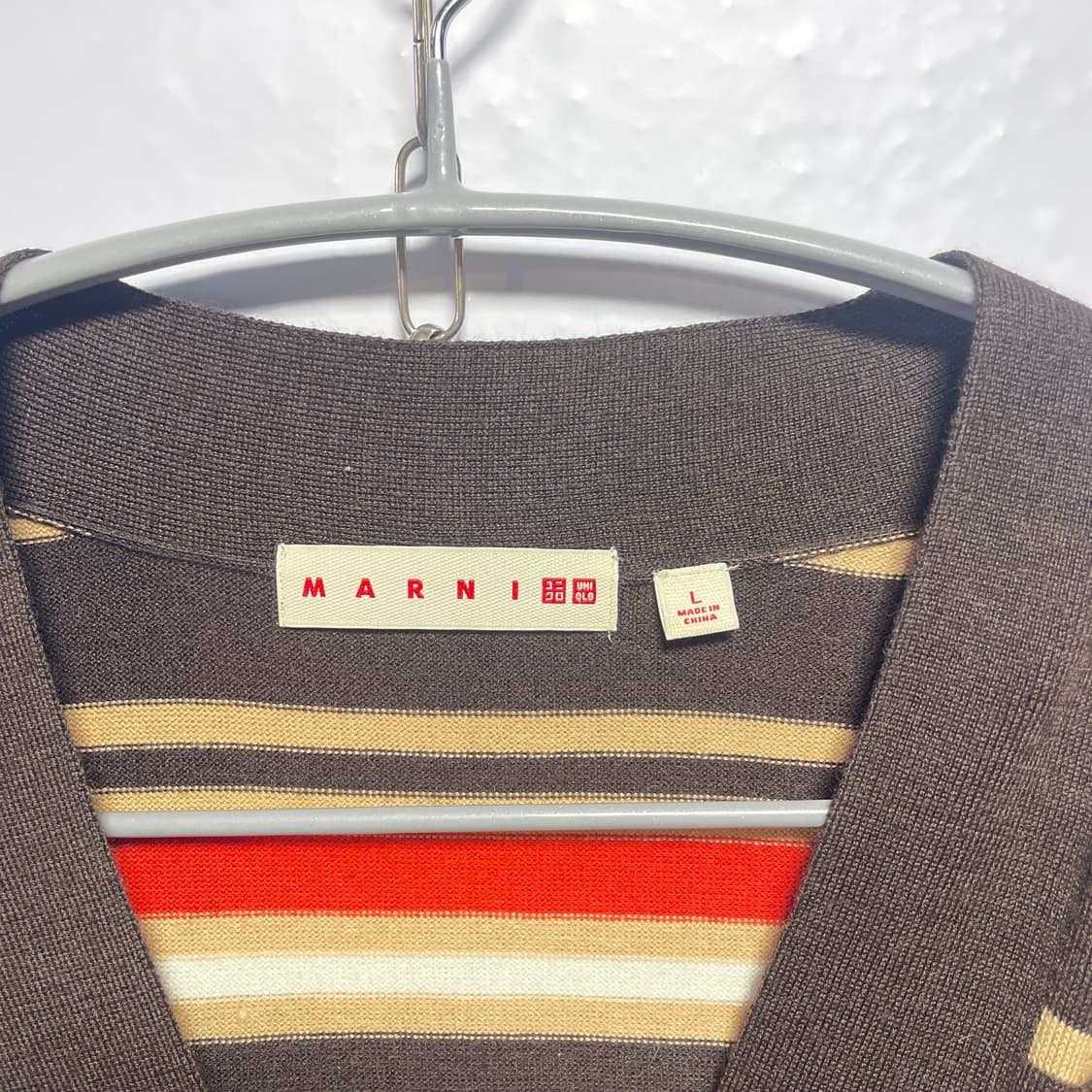 유니클로X마르니 메리노 블렌드 보더 오버사이즈 가디건 상품이미지4