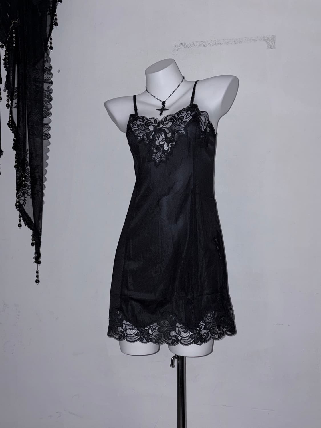 블랙페어리 다크페어리 레이스 슬립원피스 고스 고딕 상품이미지1