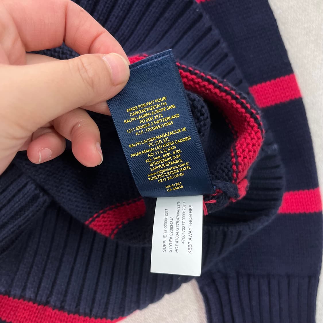 95 폴로랄프로렌 스트라이프 코튼 니트 상품이미지8