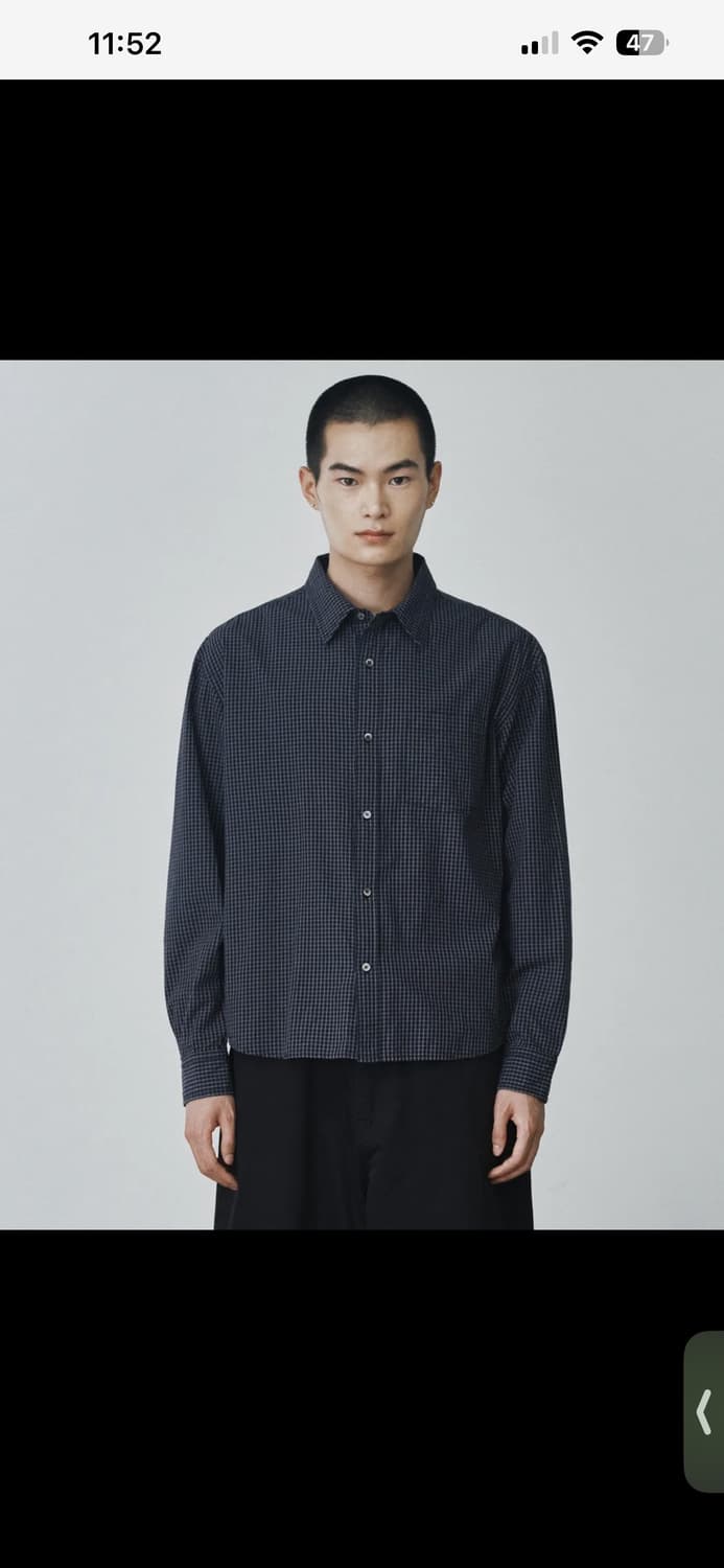 브랜디드 스토커즈 핀터 크롭셔츠 네이비,그레이 2장 상품이미지4