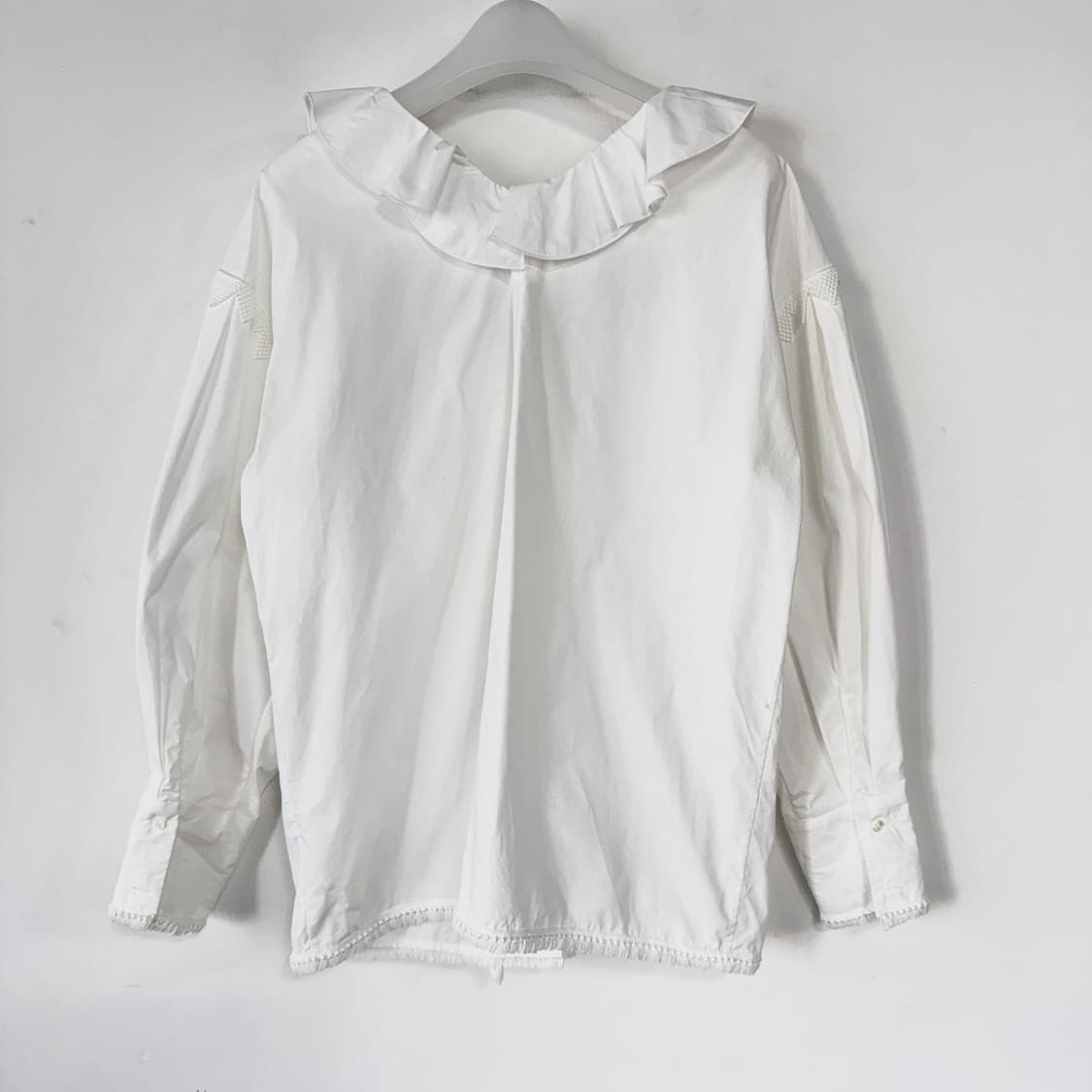 MSGM 화이트 러플 포플린 블라우스 상품이미지6