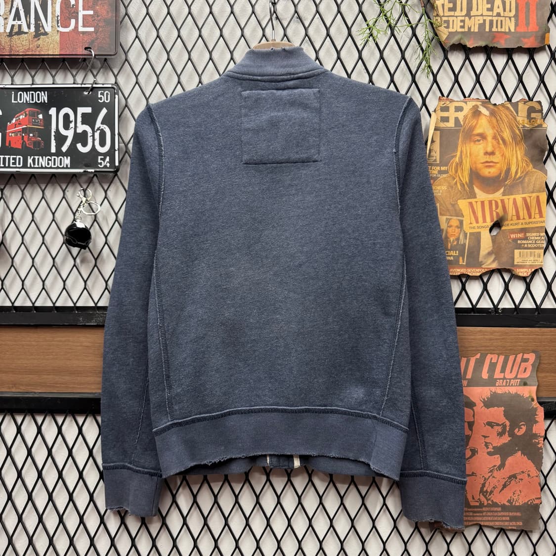 아베크롬비 바시티 자켓 전면 8 자수 로고 포인트 그레이 상품이미지2