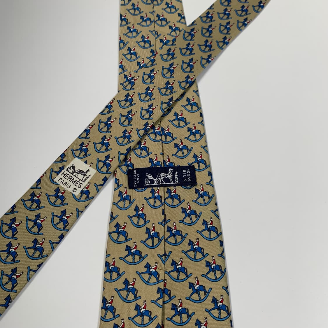 에르메스(HERMES) 기하학적패턴 명품 프랑스 100실크 넥타이 A 상품이미지5