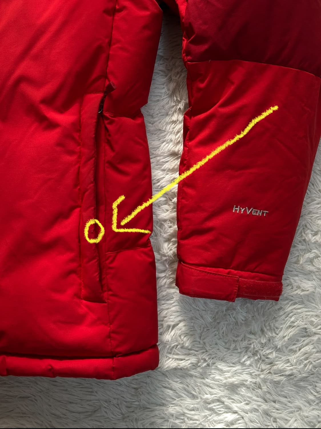 노스페이스 키즈 패딩 85(M) 빨간색 상품이미지10