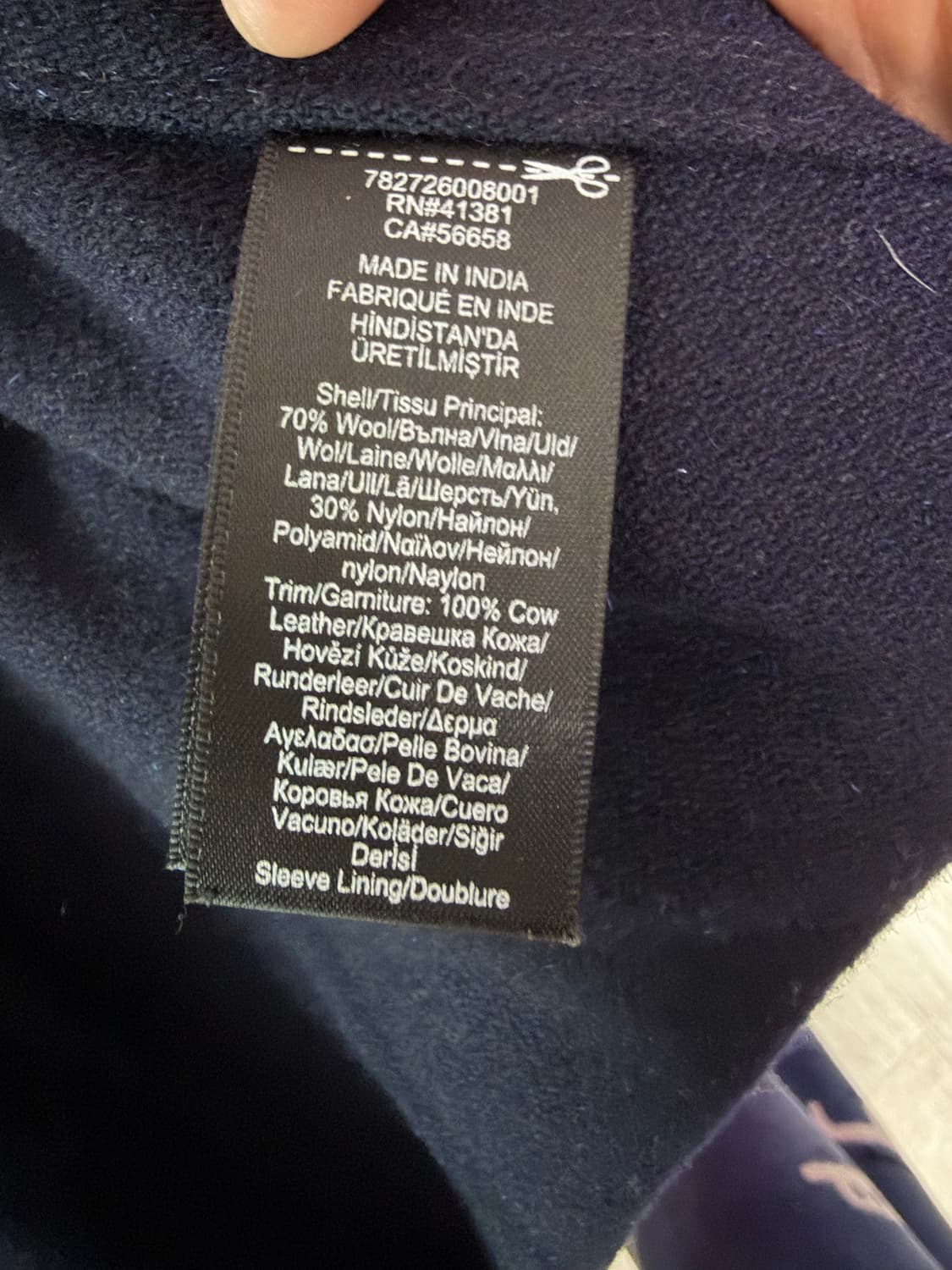 더블알엘 rrl 울레더 인디고 바시티 M 상품이미지3