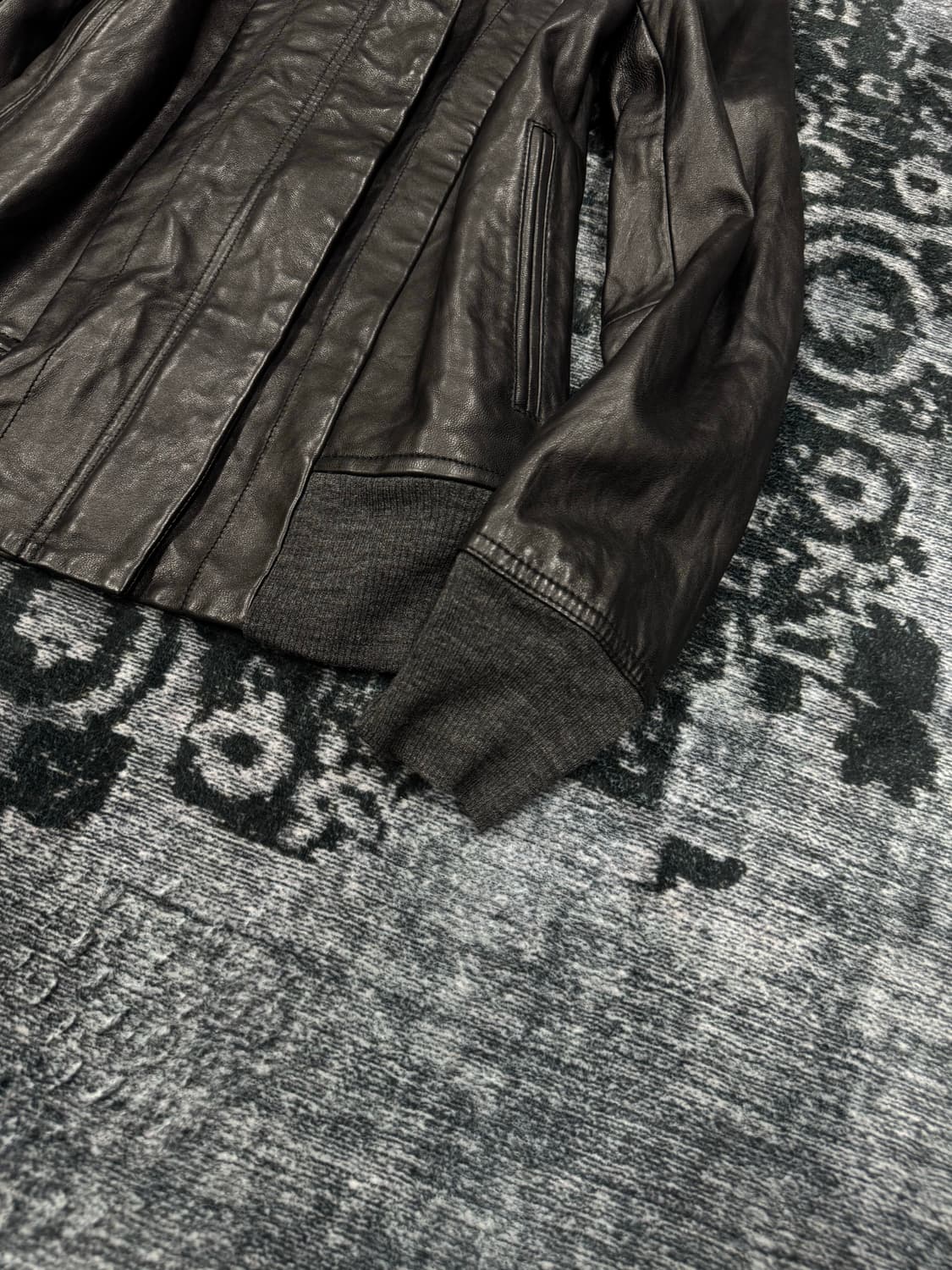 Unknown high neck lamb skin jacket 상품이미지6