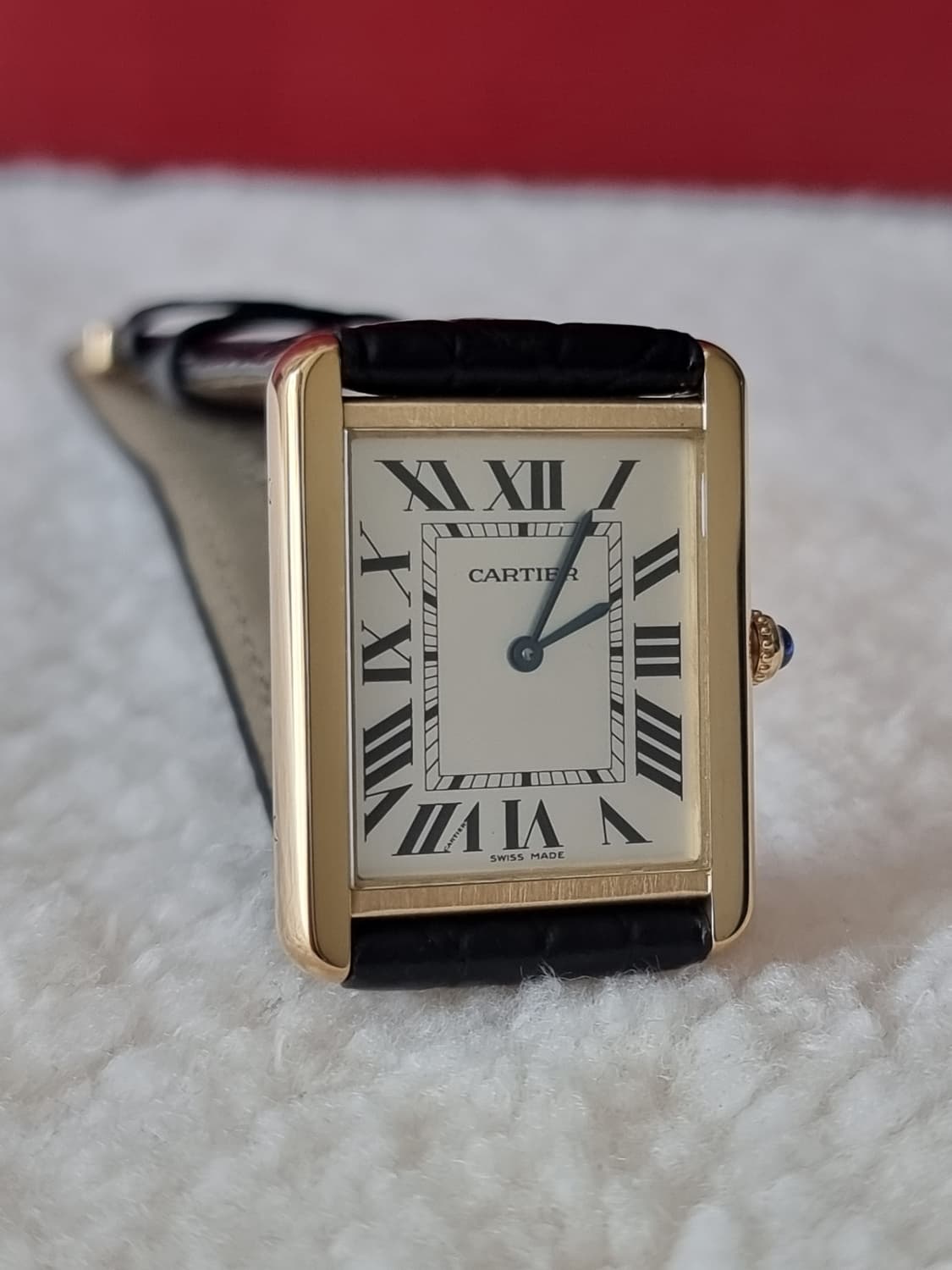 [까르띠에 정품보증서] 탱크솔로 18K 옐로우골드 L 쿼츠 남성시계 06 상품이미지1