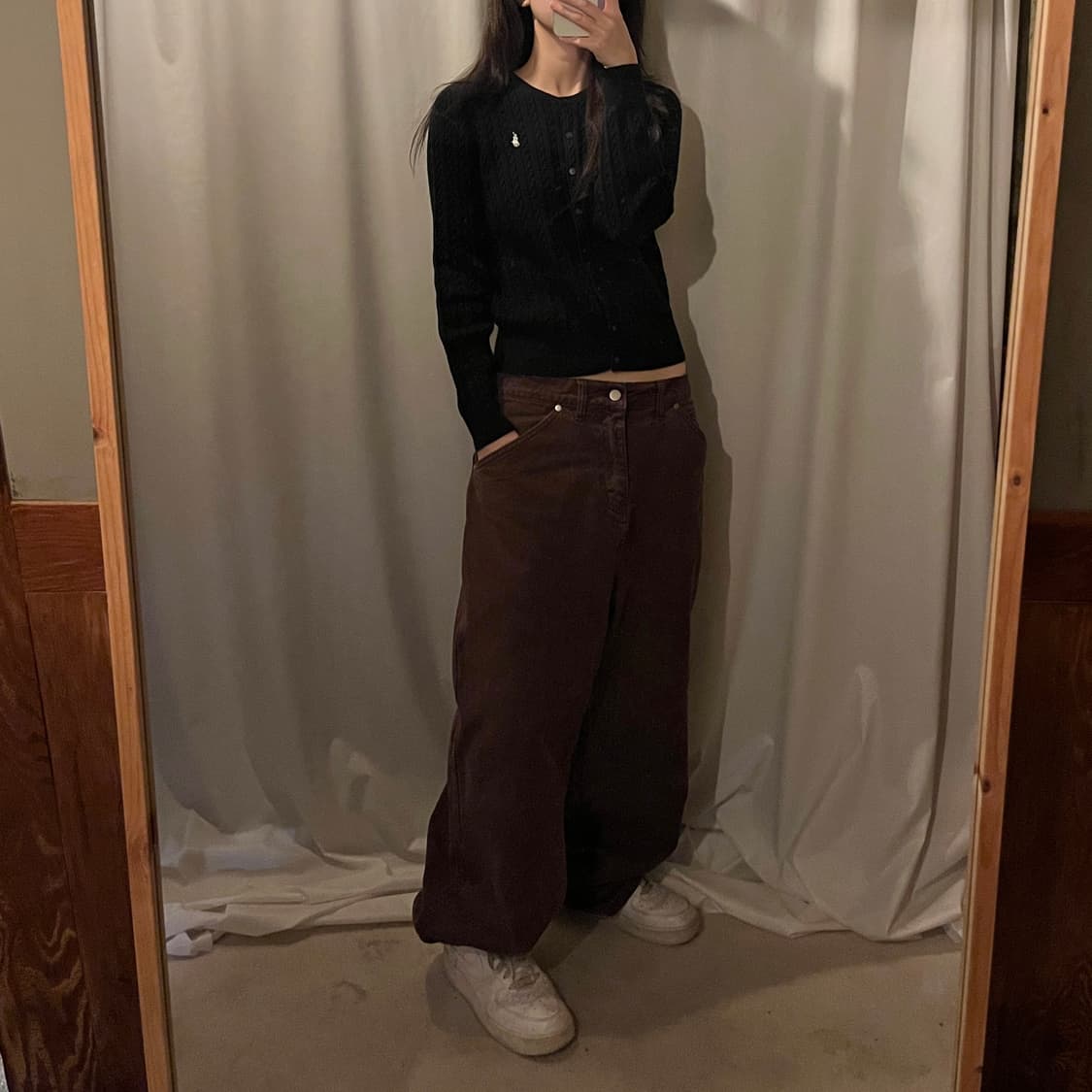 폴로랄프로렌 케이블 니트 가디건 블랙 상품이미지4