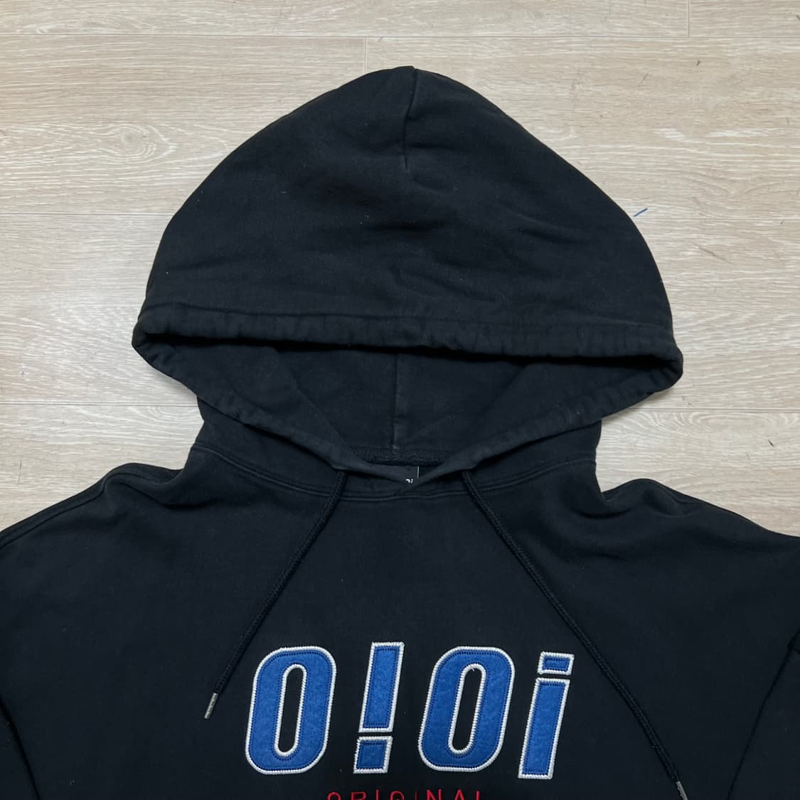 OiOi 오아이오아이 공용 오버사이즈 빅로고 후드티 [블랙] L/100 상품이미지2