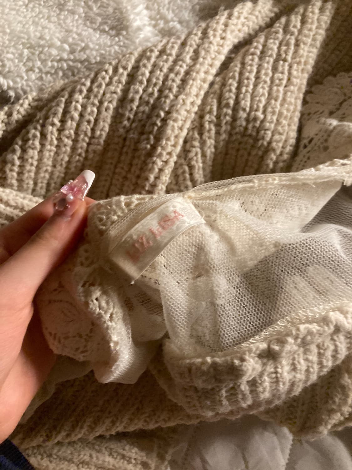 주말2.5)고전 리즈리사 빈티지 니트 원피스 가디건 상품이미지2