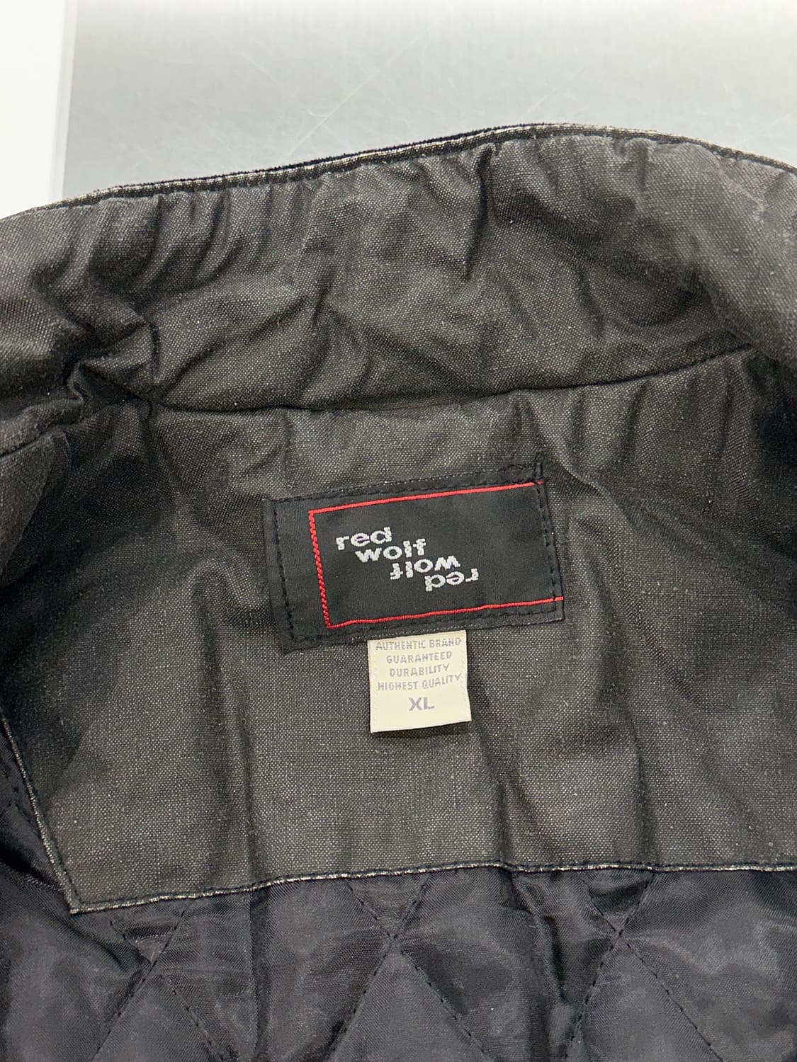 레드 울프 그레이 퀼팅 컷티드 나일론 워크웨어 집업 자켓 상품이미지7