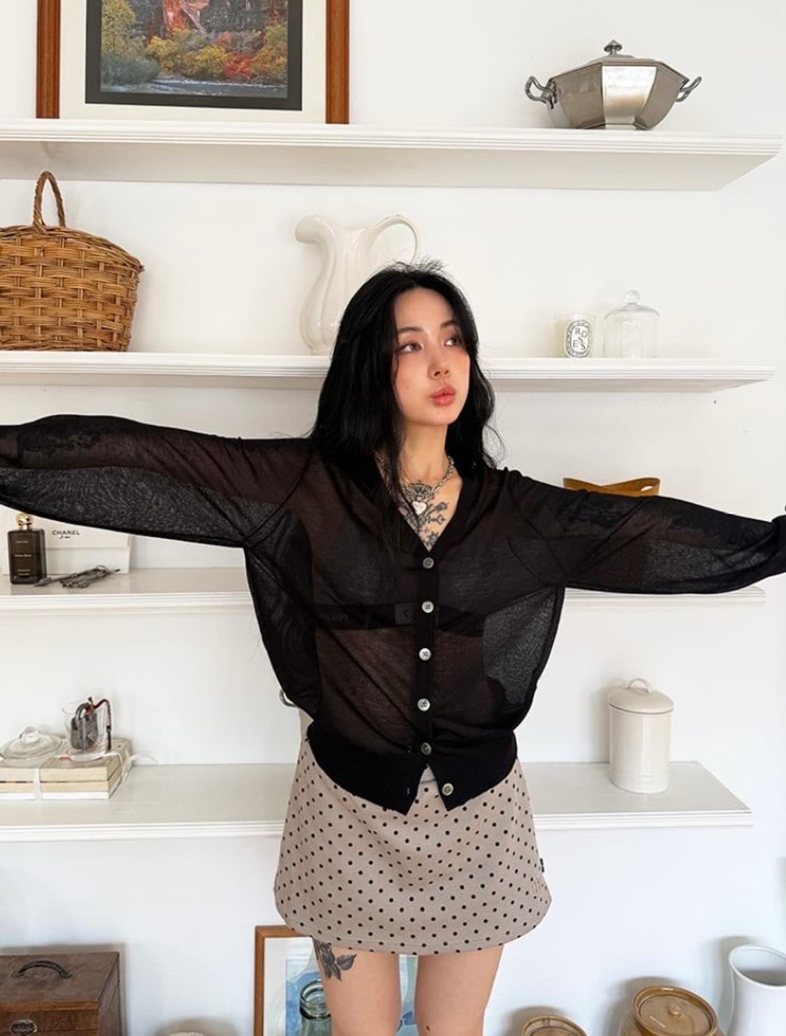 더미스테리어스호텔 시스루 가디건 상품이미지3