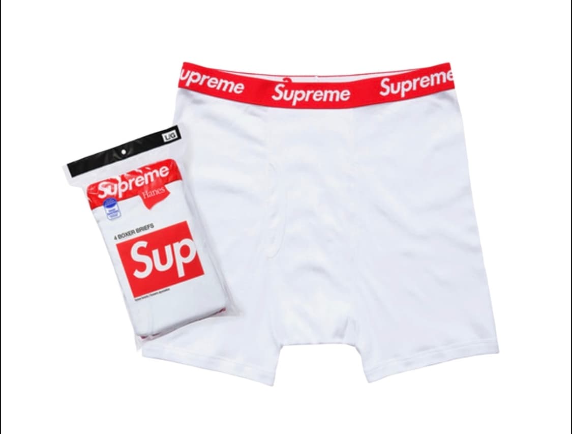 슈프림 팬티 박스 브리프 화이트 S 상품이미지1