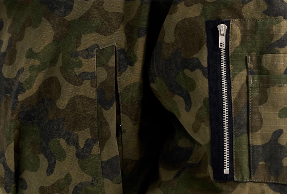 Reversible Camo Fur Collar Bomber 상품이미지10