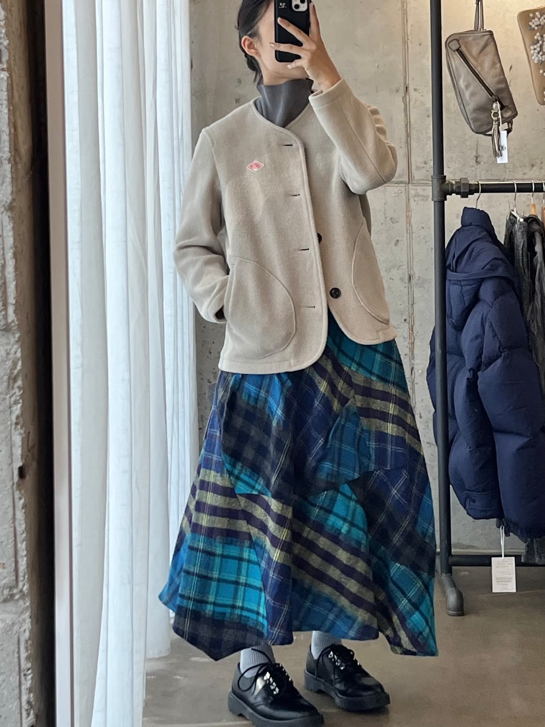 SENSOUNICO 울 패치워크 스커트 상품이미지6