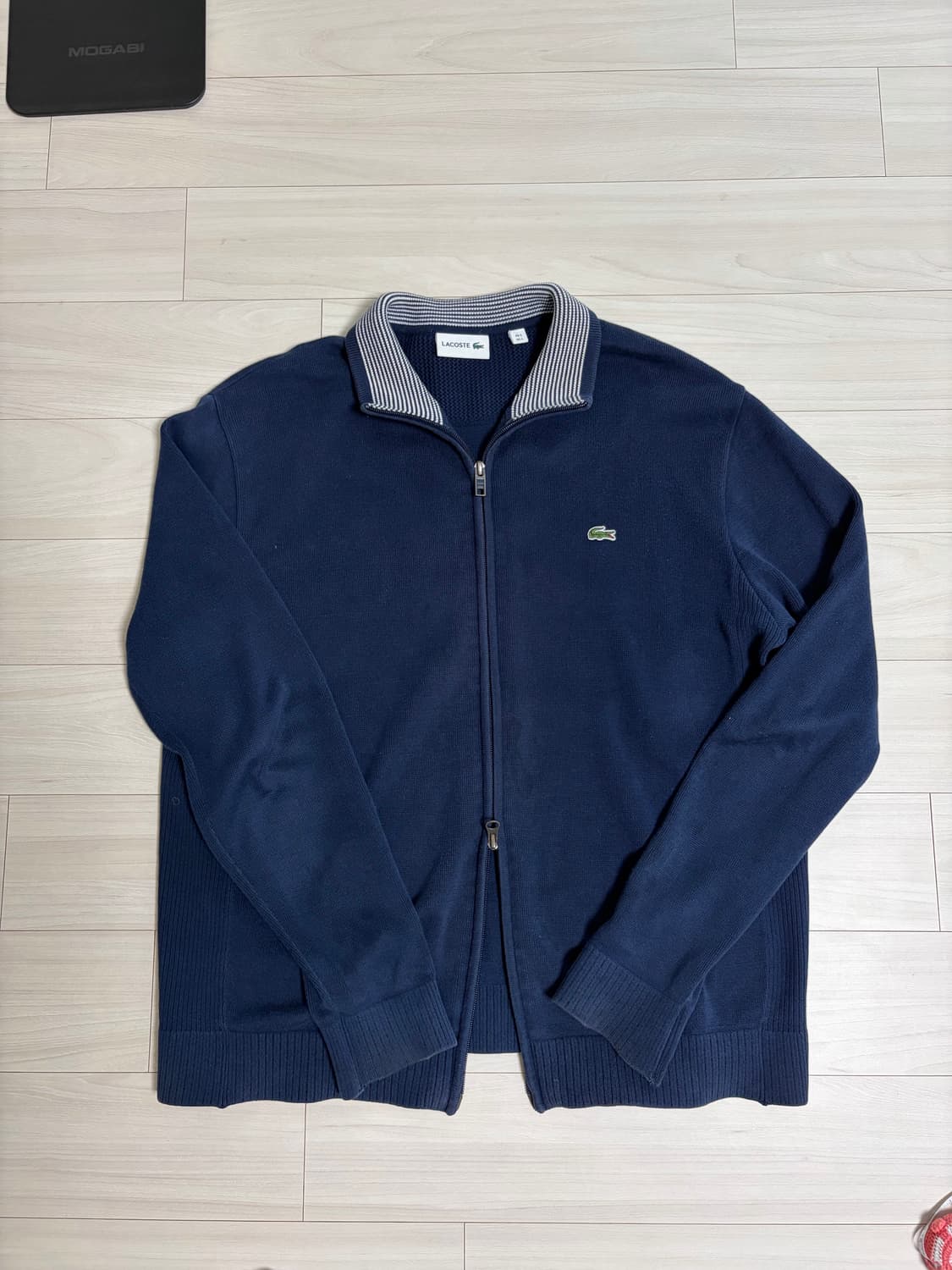 라코스테 니트 가디건 투웨이 지퍼 네이비 L 상품이미지2