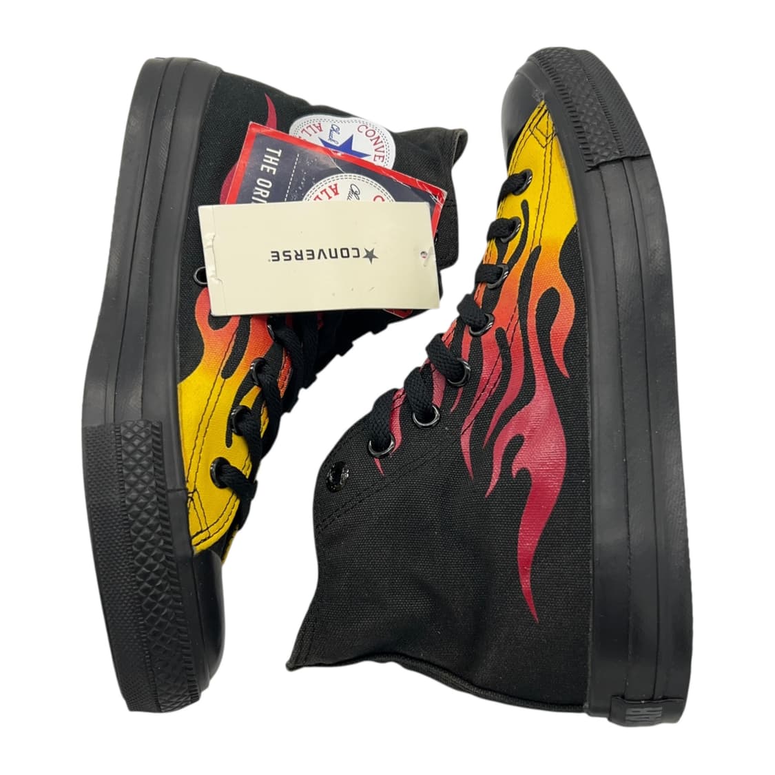 255 Vtg JPN 컨버스 척테일러 올스타 하이 블랙 플레임 상품이미지3