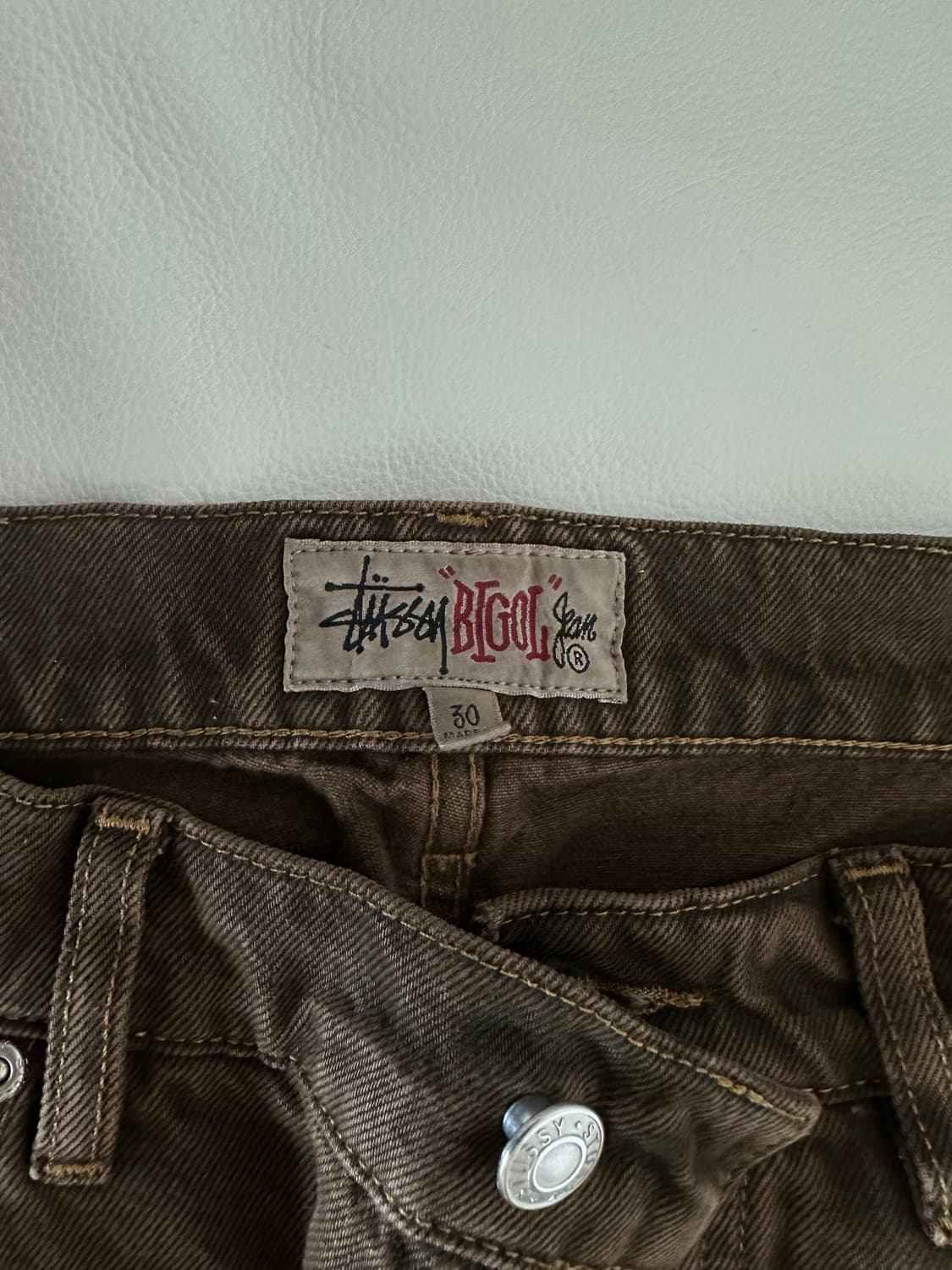 StussyBIG OL' JEAN DENIMRESIN WASH BROWN 상품이미지4