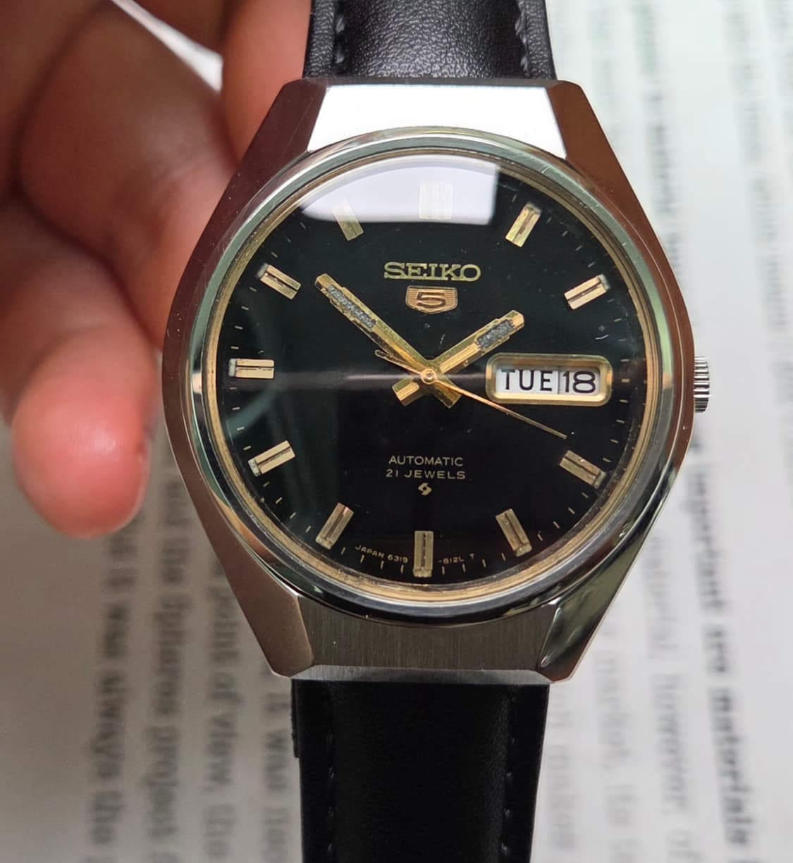 빈티지 세이코 데이데이트 오리지널 블랙다이얼 6319 오토매틱  상품이미지10