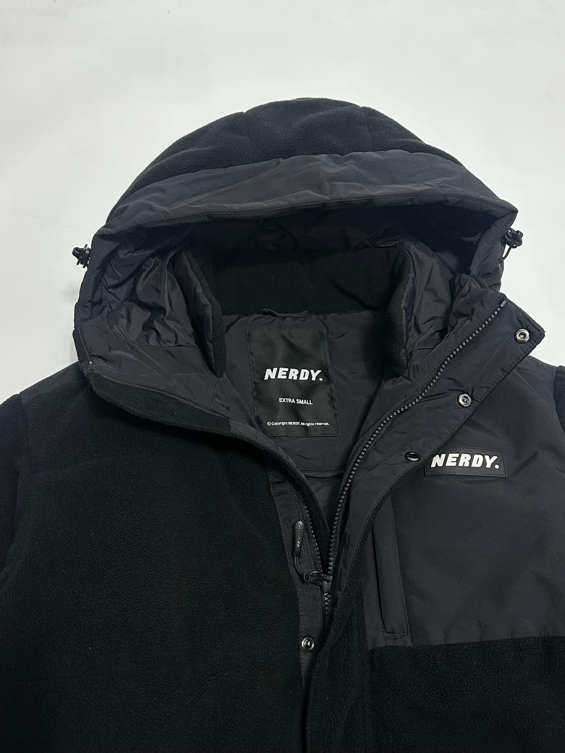 널디 플리스 블락 패디드 자켓 상품이미지3