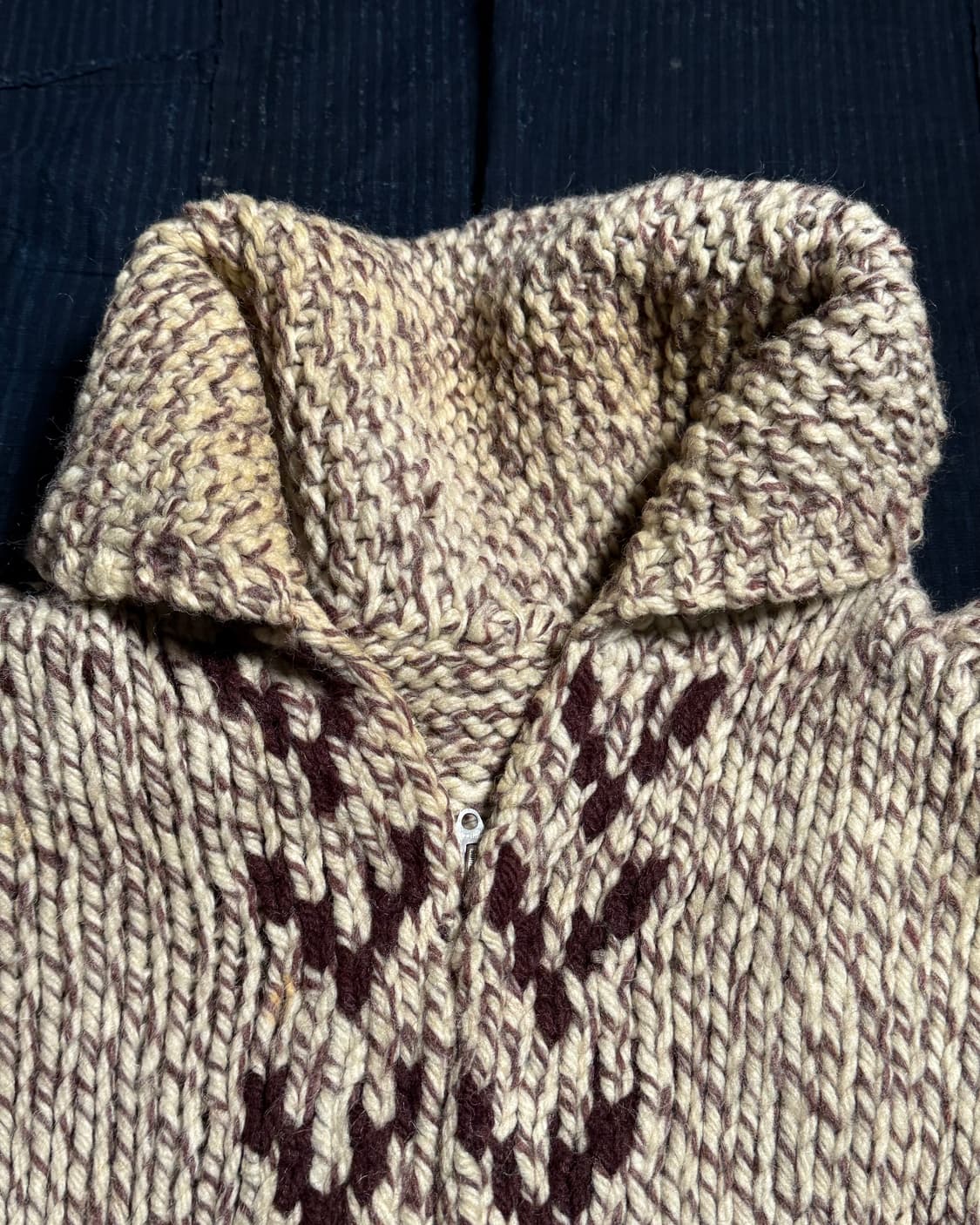 (60‘s 라이트닝 지퍼) 빈티지 코위찬 스웨터 105 상품이미지2