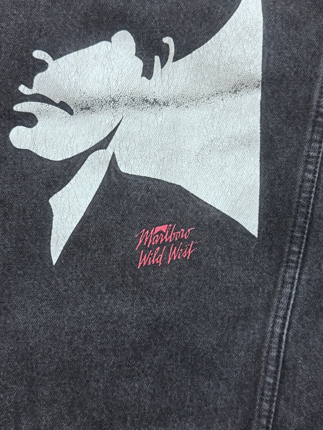 80s 말보로 Wild West 데님 트러커 자켓 M 상품이미지8