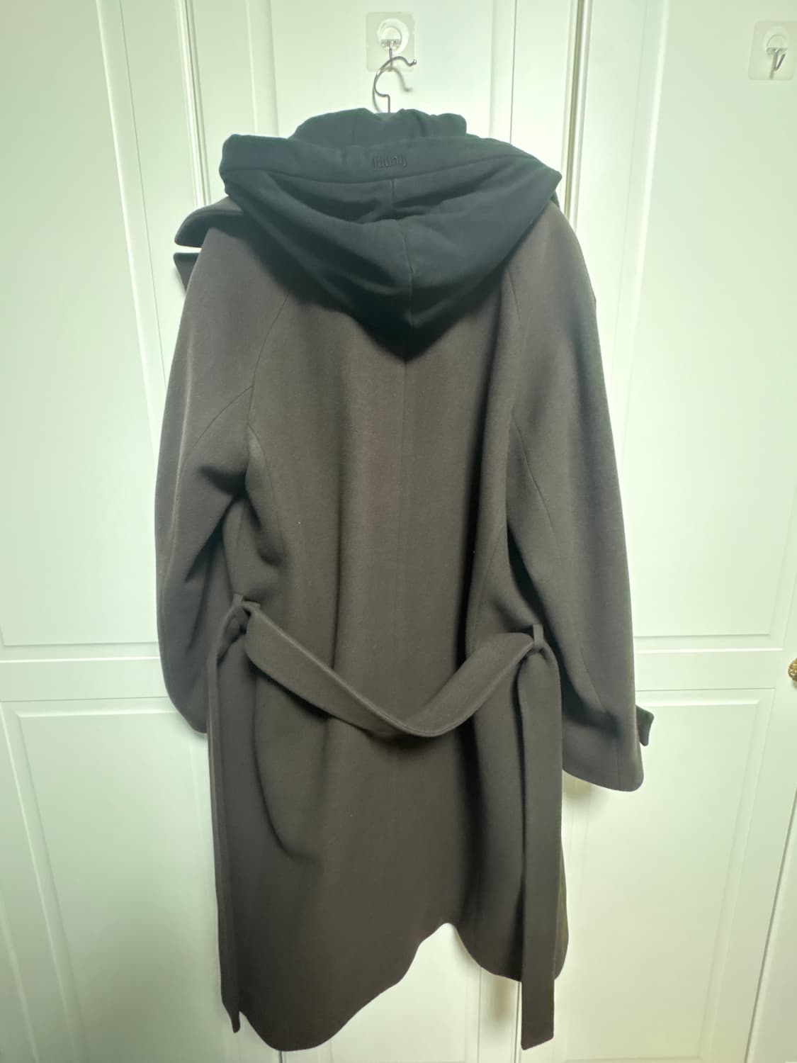 [52 size] 준지 후드 디테처블 맥시 코드 브라운 상품이미지2