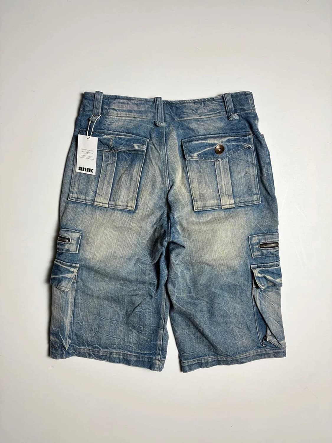 Nissy Y2K 멀티포켓 카고 데님 반바지 R1220 상품이미지6