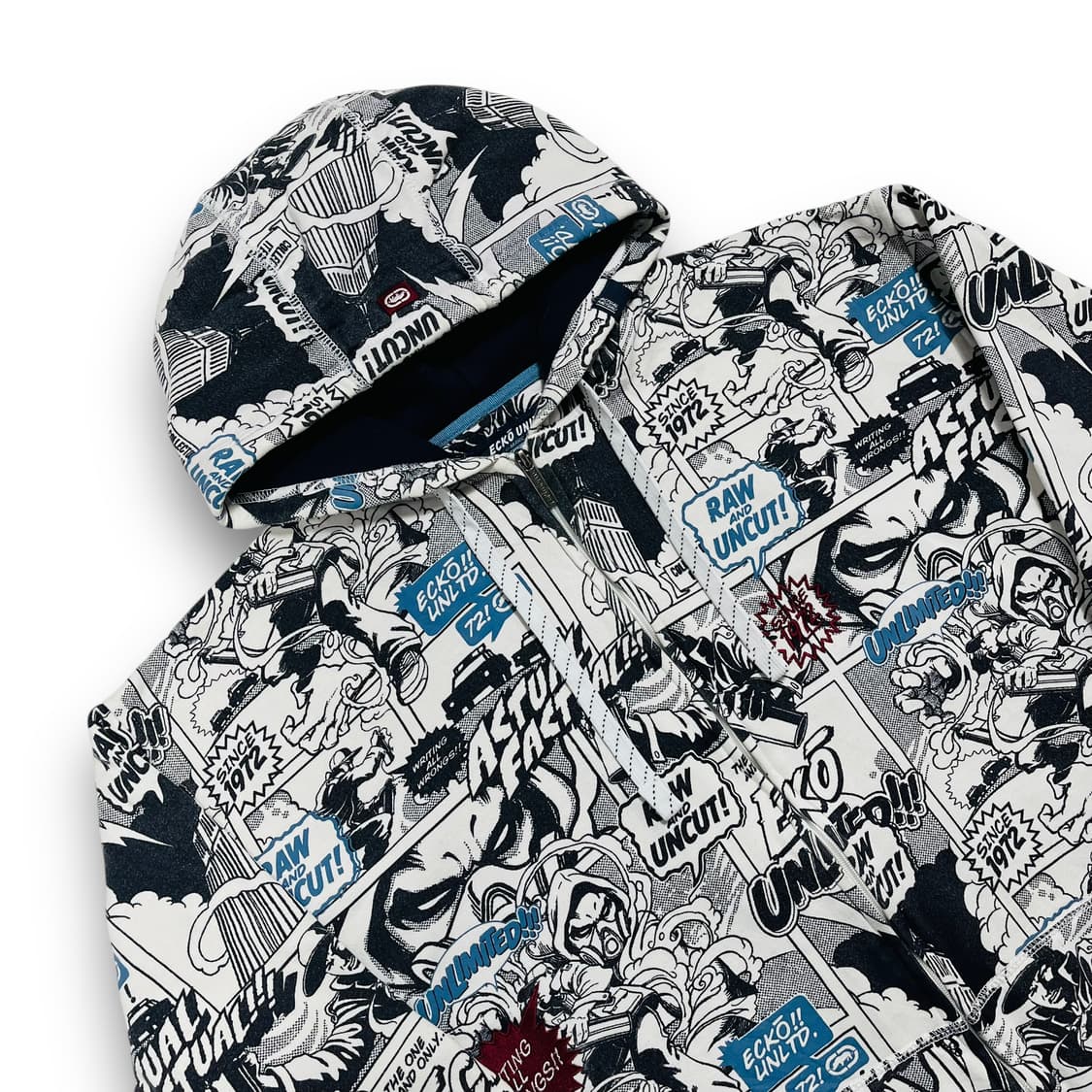 에코 언리미티드 00s 올드스쿨 코믹스 카툰 힙합 후디 집업 상품이미지2