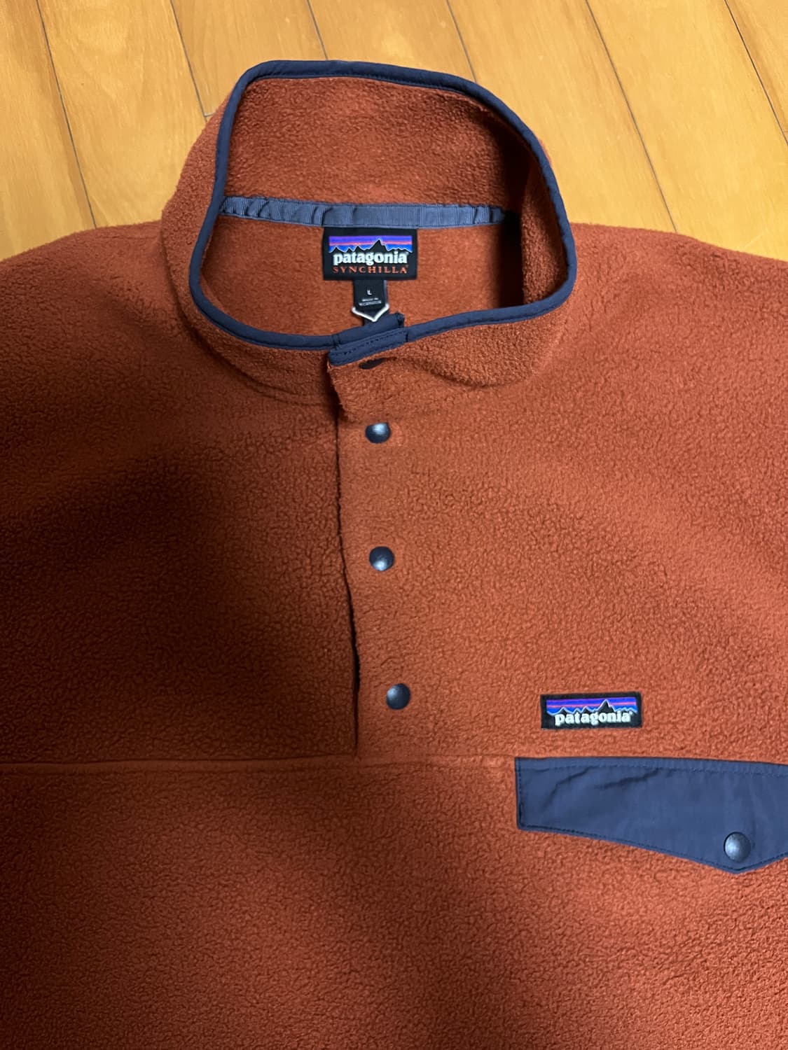 파타고니아 신칠라 스냅-T 플리스 풀오버 버니쉬드 레드 L 상품이미지1