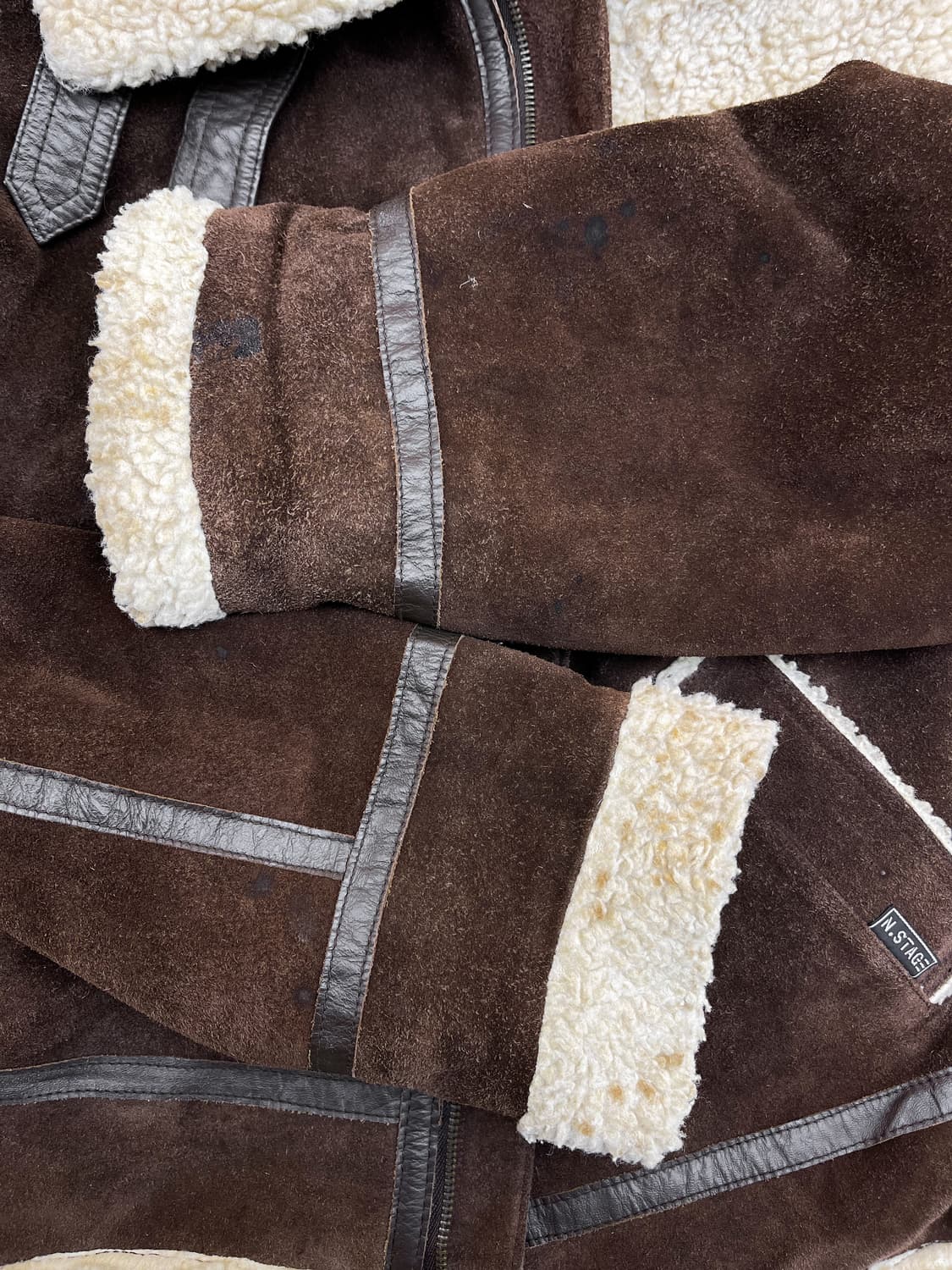 N.stage 90s U.S.A.F B-3 스웨이드 무톤 자켓 상품이미지10