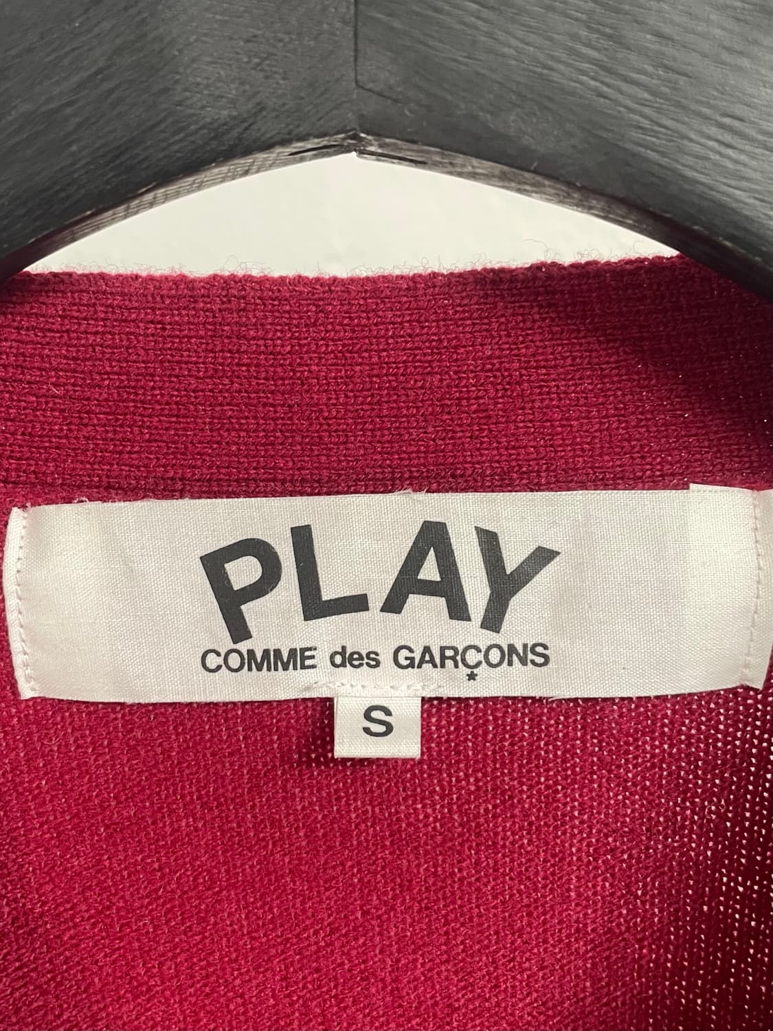 꼼데가르송 더블와펜 버건디 울 가디건 (on.460) 상품이미지4