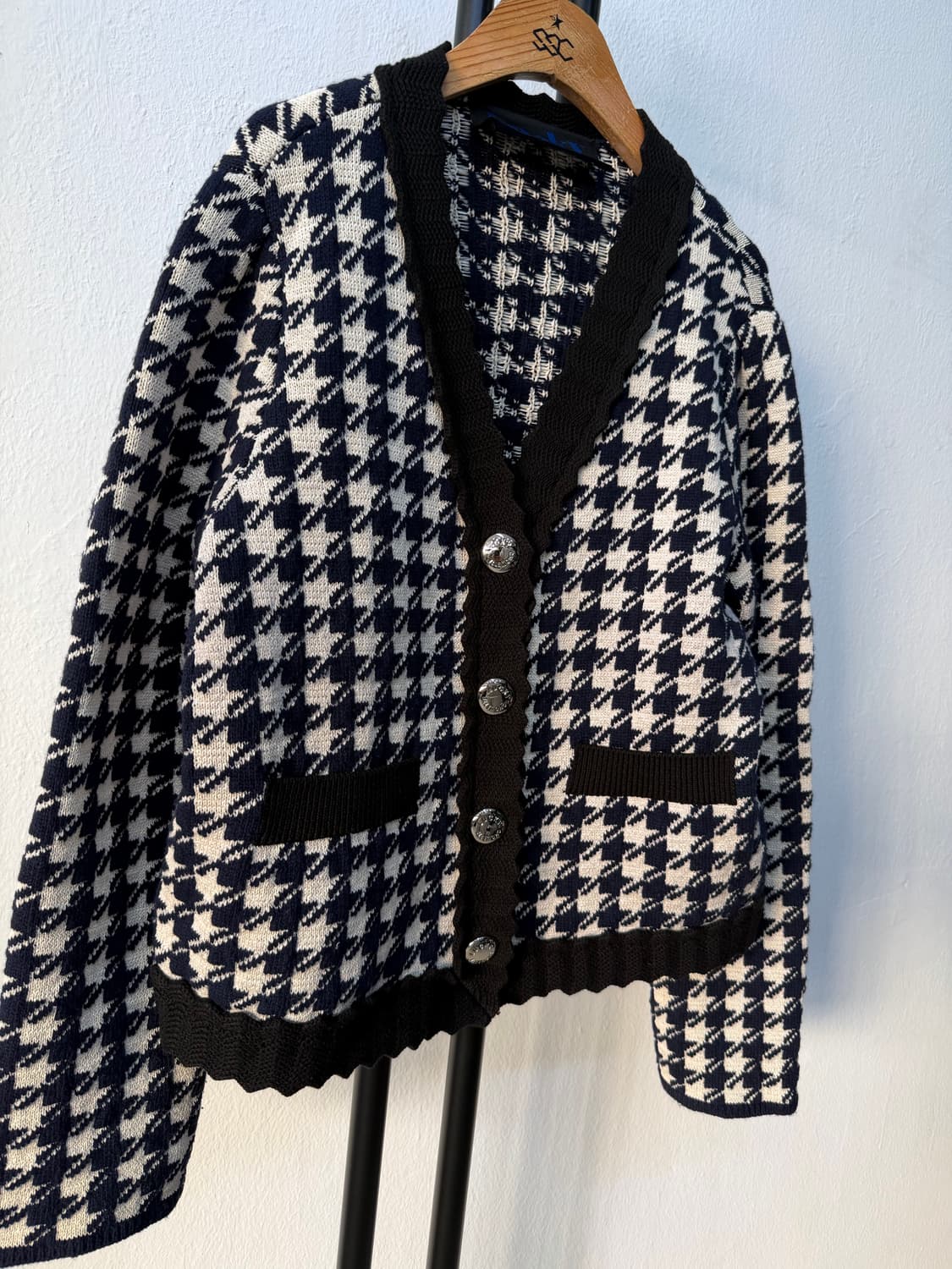 정품) 럭키슈에뜨 21ss 하운드체크 가디건 F 상품이미지2