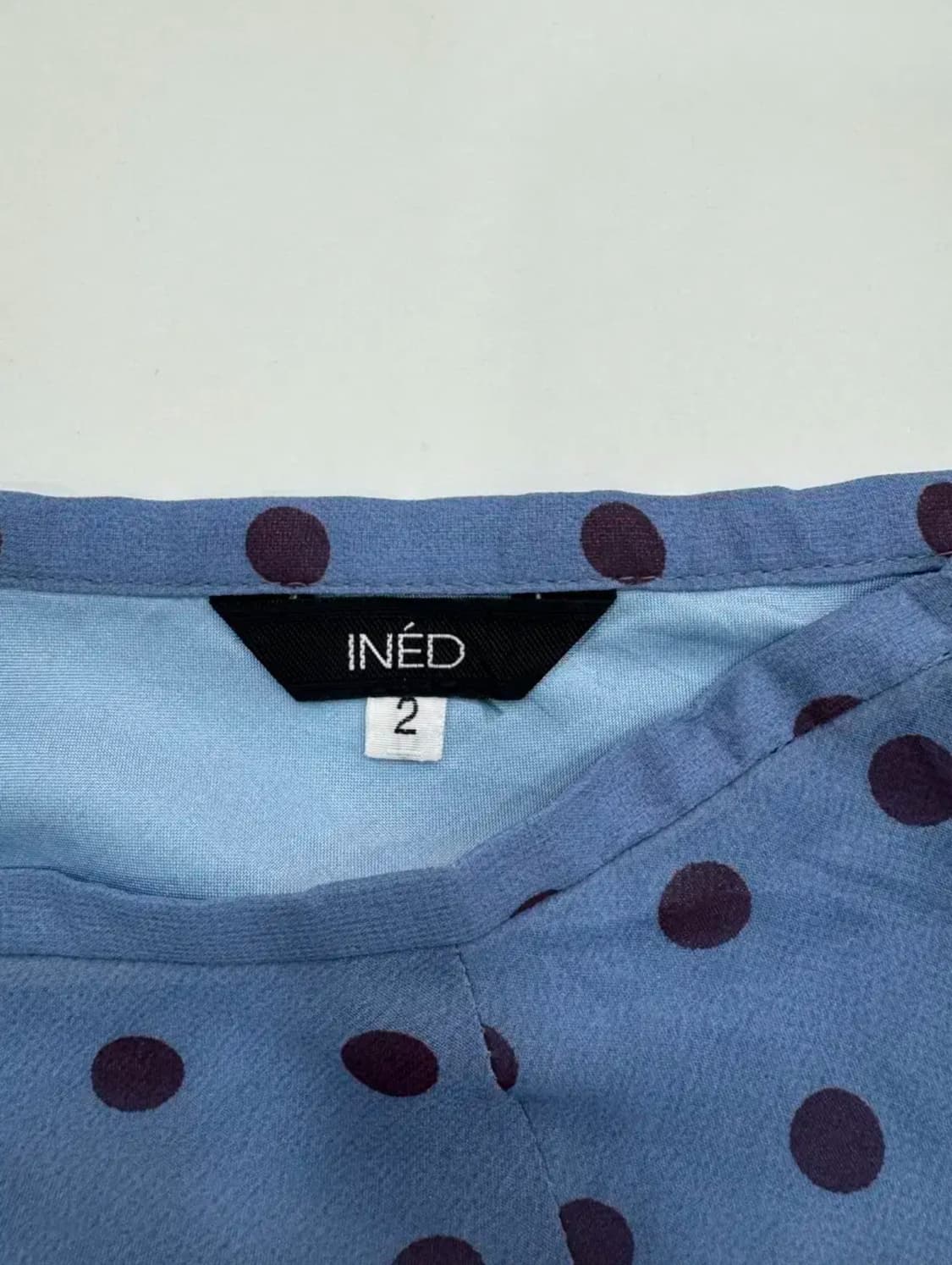 INÉD 블루 도트 쉬폰 스커트 상품이미지4