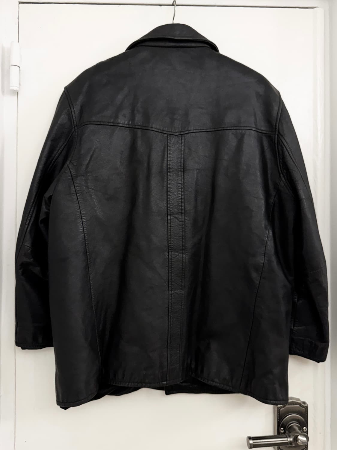  90s GUESS Genuine Leather Car Coat 상품이미지4
