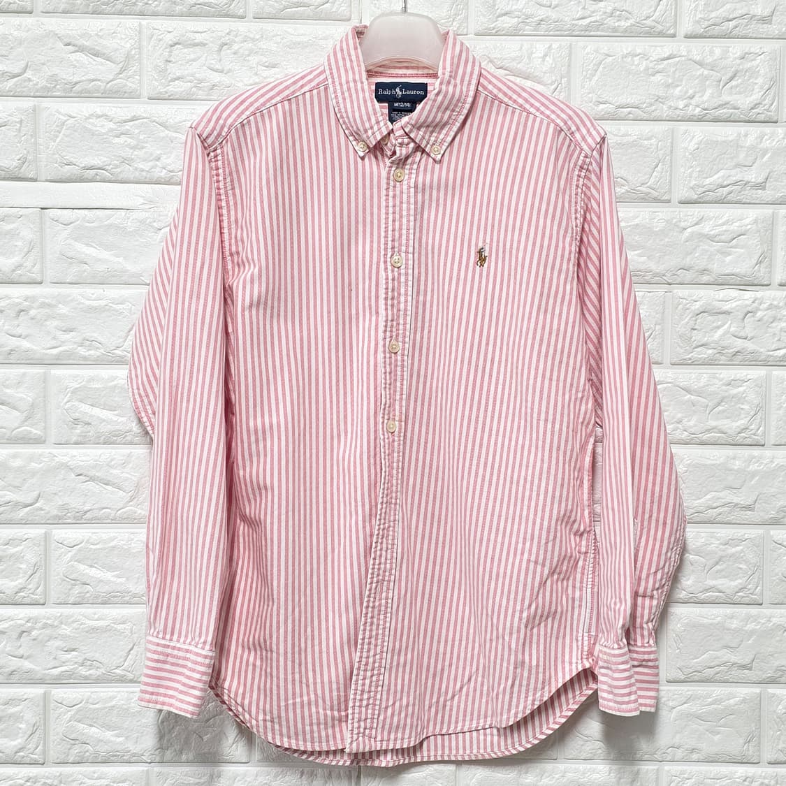 택포)M 폴로랄프로렌 핑크 스트라이프 셔츠  상품이미지1