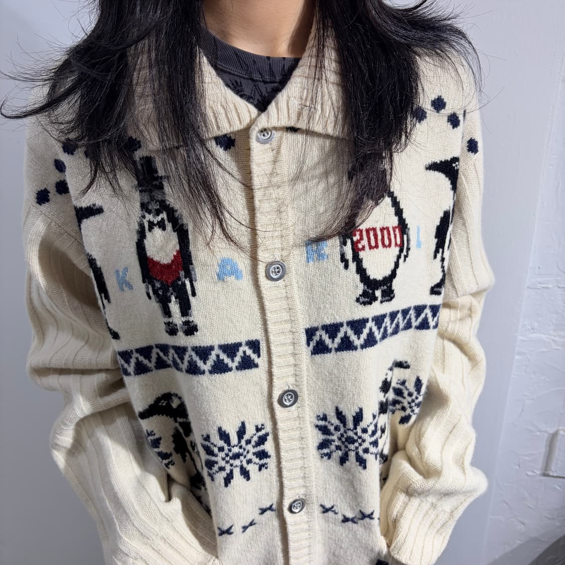 칼 헬무트 펭귄 니트 가디건 자켓 상품이미지3