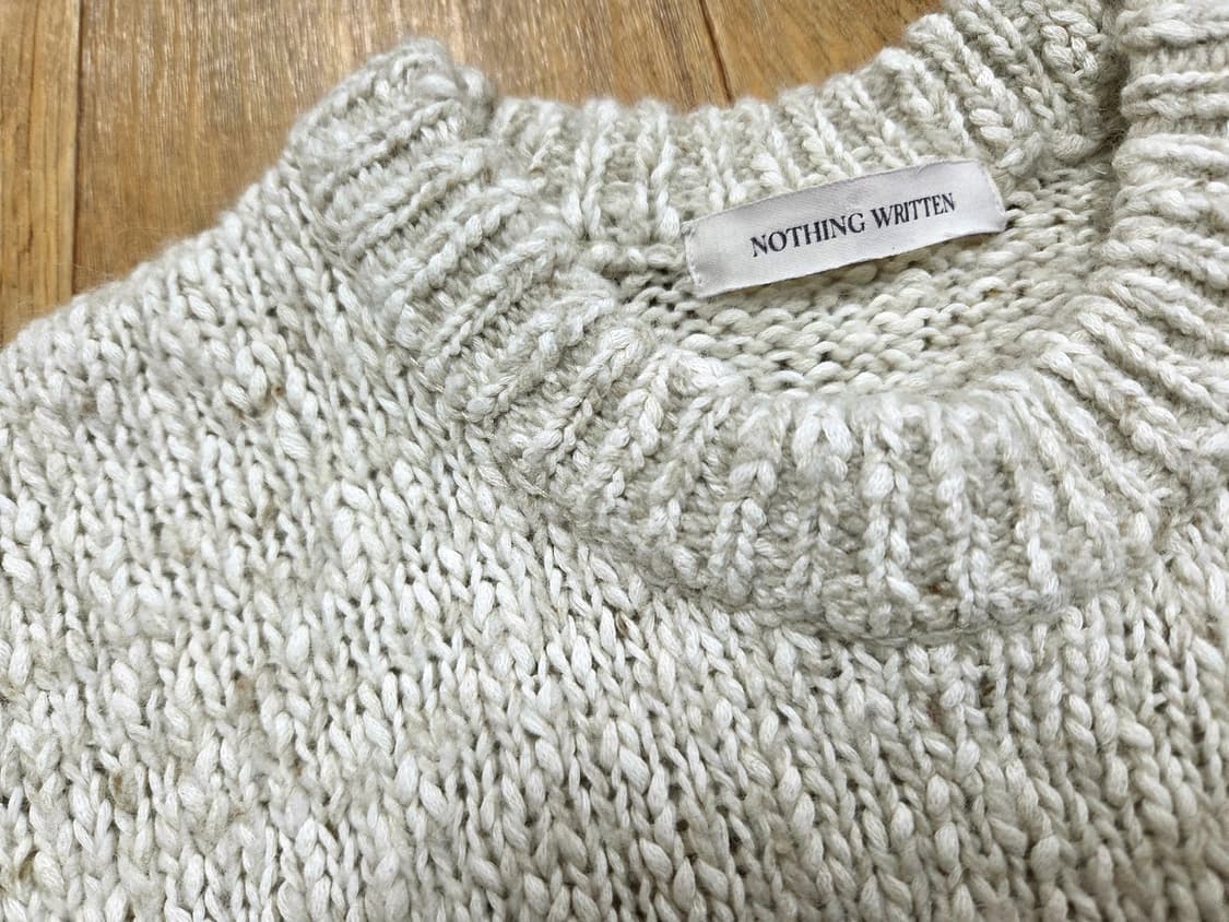 낫띵리튼(NOTHING WRITTEN) 부클 얀 베스트니트 프리사이즈 상품이미지3