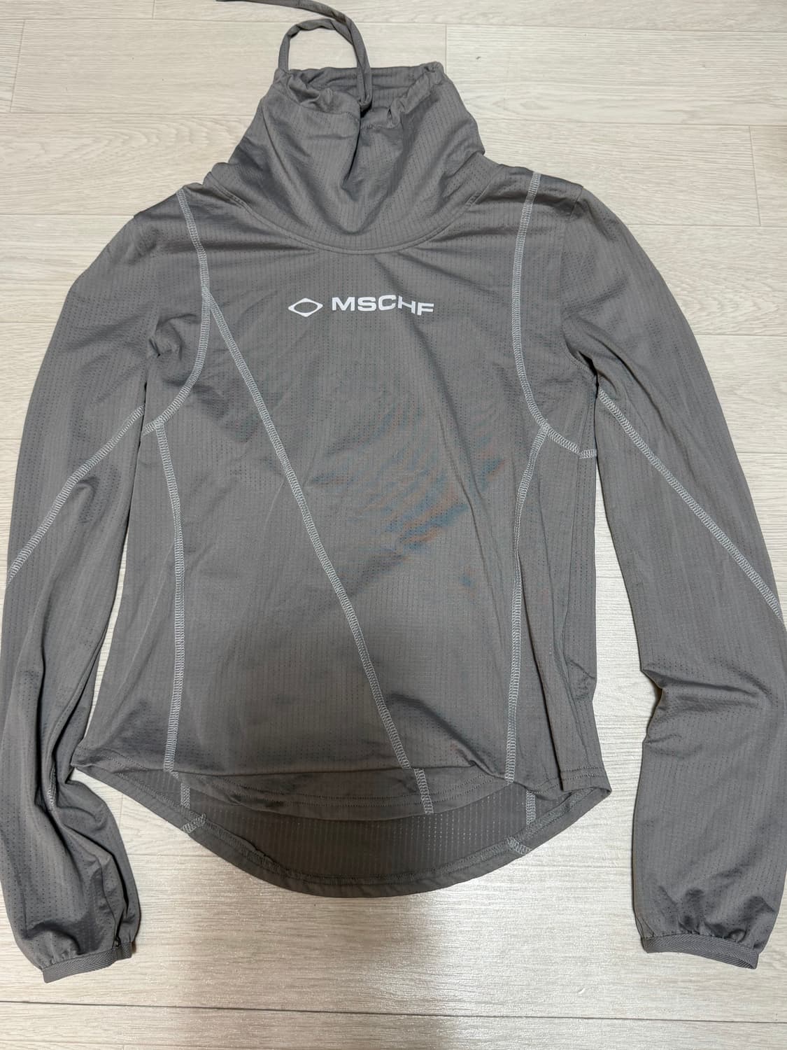 미스치프 드레이프드 터틀넥 탑 그레이 s 상품이미지2