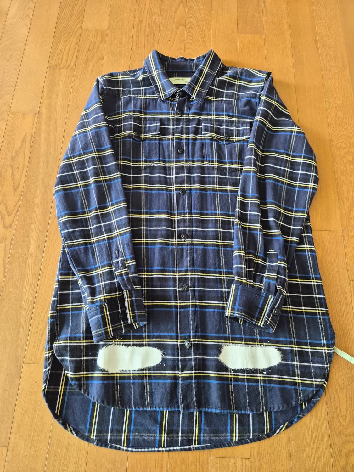 (정품) 오프화이트 강다니엘 플란넬 셔츠 L사이즈 (명품 남자 여자 옷) 상품이미지2