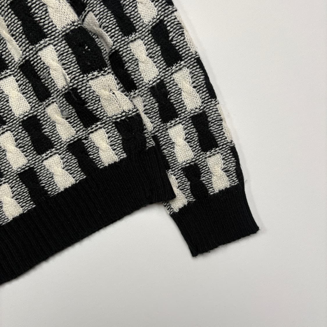 British Vogue pattern cable sweater knit 상품이미지4