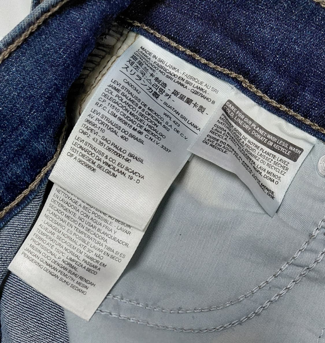 [새상품/25] 리바이스 슬리밍 슬림 데님 (아시아핏/진청) 상품이미지6