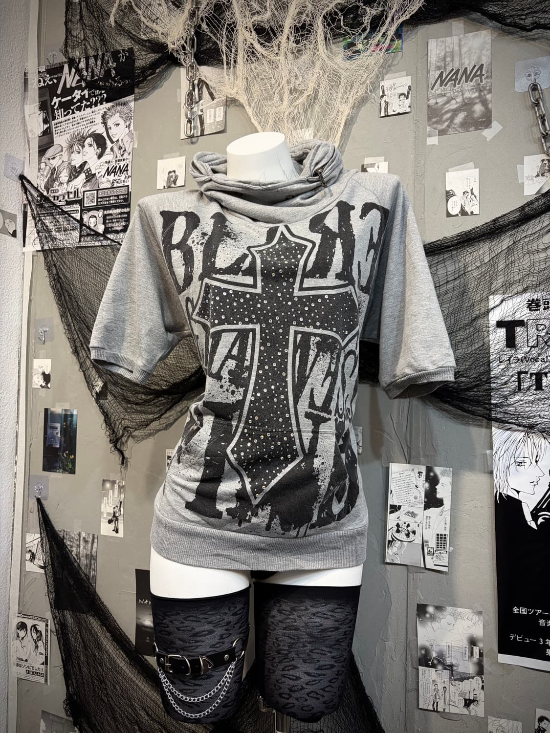 Gothic cross cubic hidden hood sleeve 상품이미지6