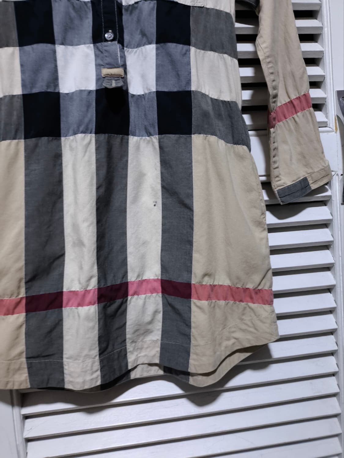 8Y 버버리 키즈 체크셔츠 원피스 상품이미지5